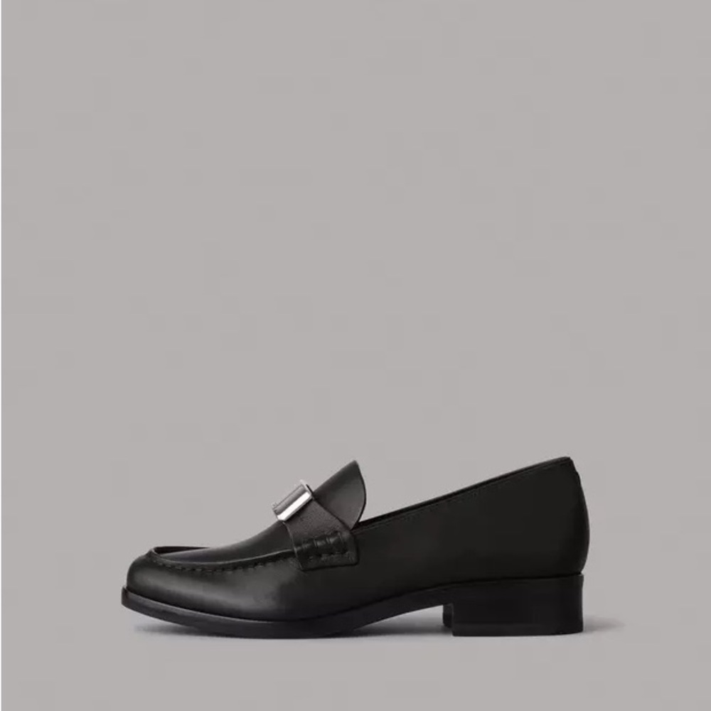 Rag & Bone Black Loafers with Silver Accent